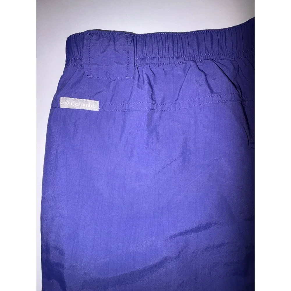 Columbia‎ Men's Purple Nylon Cargo Shorts Elastic Waist Size XL